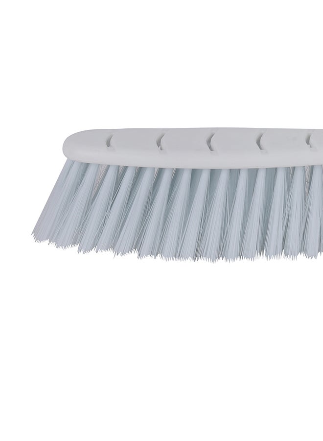 Royalford Multipurpose Scrubbing Brush, Long Handle | Flexible Bristles | Ideal for Cleaning Kitchen and Bathroom, Tiles, Floors | White / Grey | RF12842 - Image 3